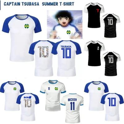 Sommer-Animationstrikot mit Captain Tsubasa, 3D-Druck, Übergröße, Herren- und Damen-T-Shirt, Sport, schnelltrocknend, atmungsaktiv, kurze Ärmel