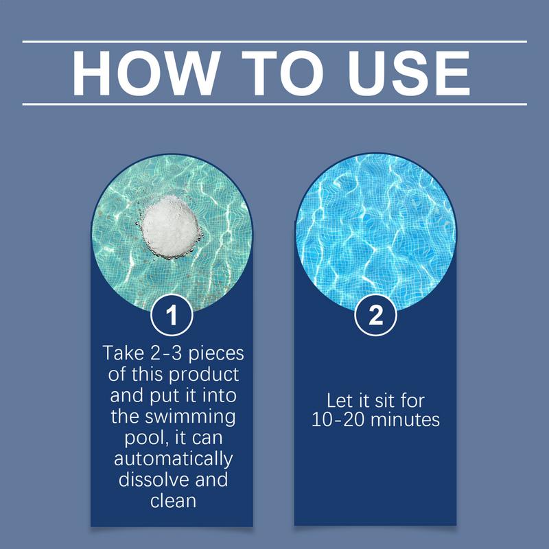 Pool Cleaning Tablet Long-Lasting Effervescent Tablets Water Care Pool Tablets For Swimming Pools And Hot Tubs