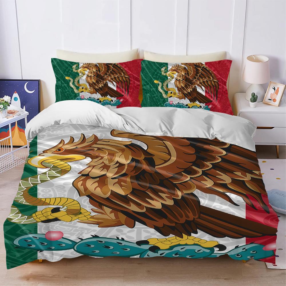 Aguila Grande Mexican Style Duvet Cover Set Soft Wash Bed 3 Piece Summer Comfortable Student Dormitory Home Baby Bedding Best