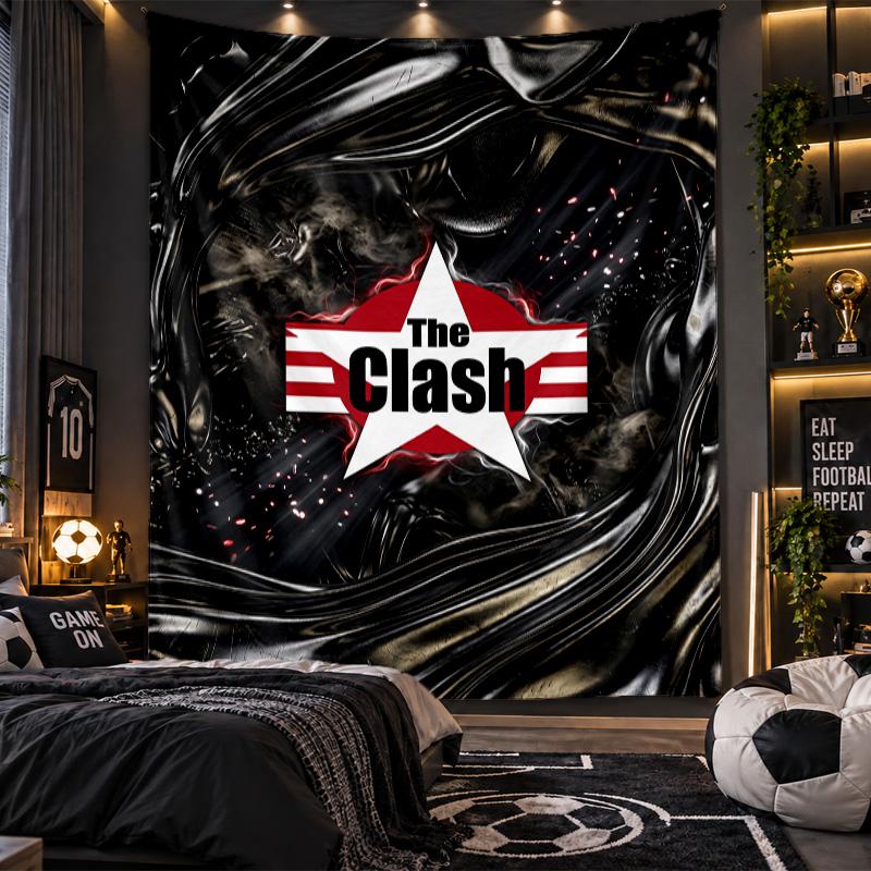 Wall Hanging Tapestry The Clash Print Cloth for Living Room Bedroom Home Decor