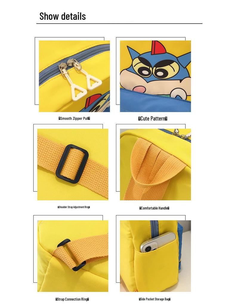 Uroczy plecak Crayon Shin-chan dla dziewczynek - Codzienny, Wszechstronny, Duża pojemność Tornister