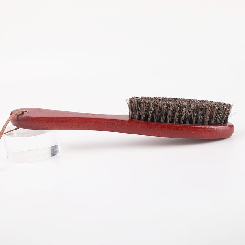Horsehair Shoe Brush with Handle – Hangable Dust Removal Care Tool, Customizable with Logo.