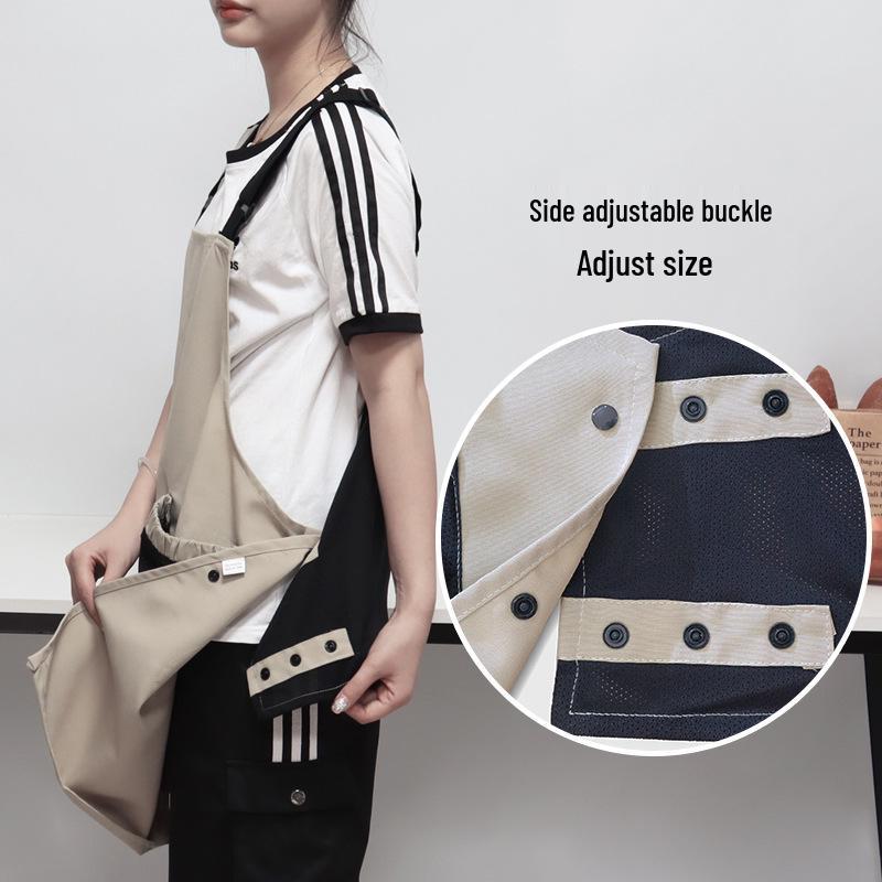 Customized Cross-border Canvas Vest Apron for Supermarkets and Cafes with Logo Options