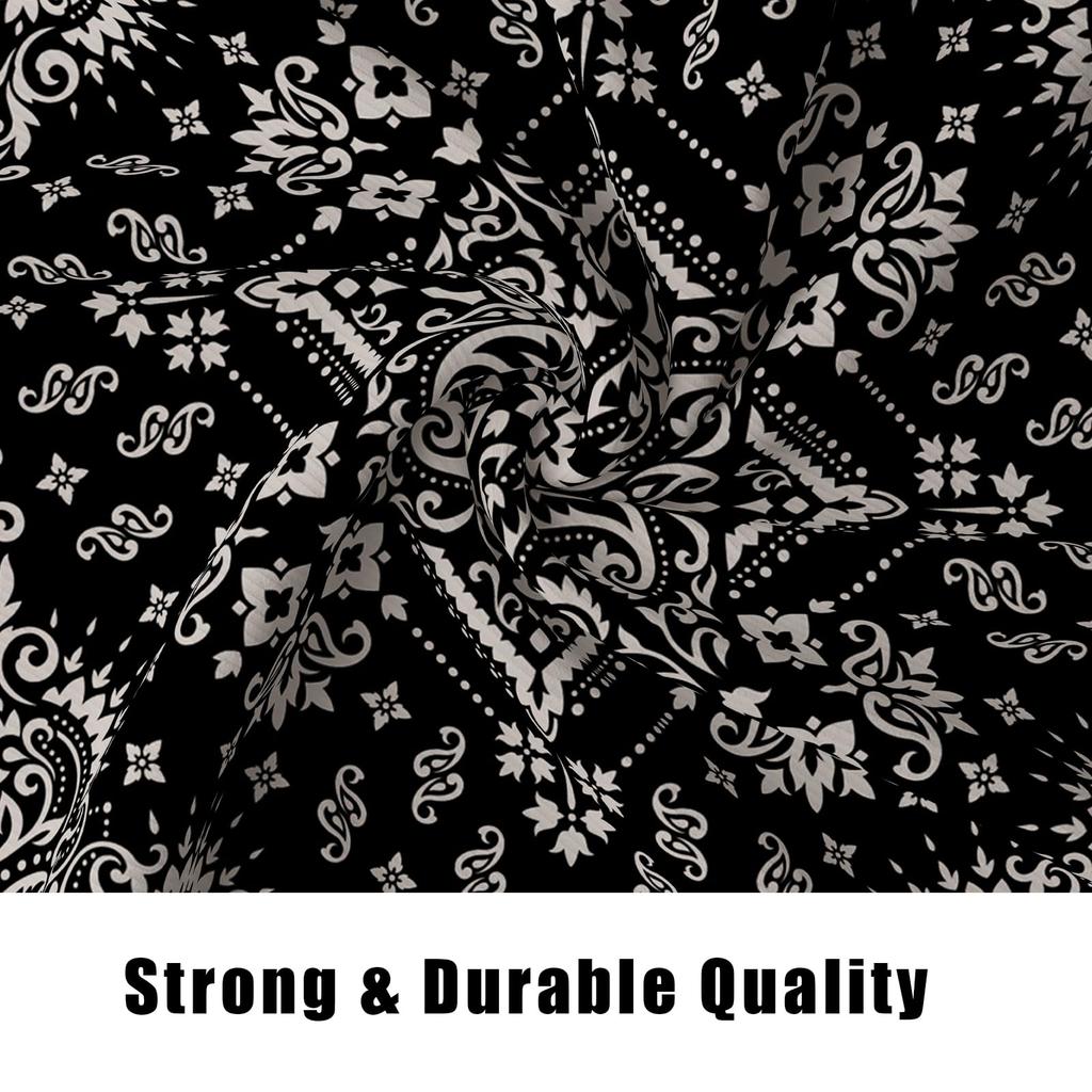 2 Pack Black White Boho Pillow Covers Double Sided Print Paisley Mandala Cushion Cases Home Decor
