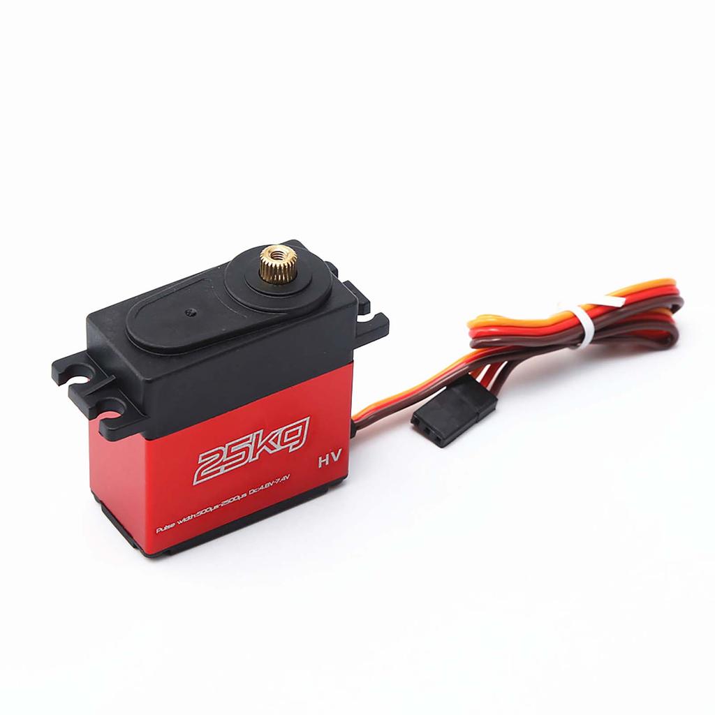 25KG Digital Servo with 25T Servo Arm IP66 Waterproof Copper Gear High 180 Operating Angle for 1Celsius12 1Celsius10 RC Car Boat Airplane Helic