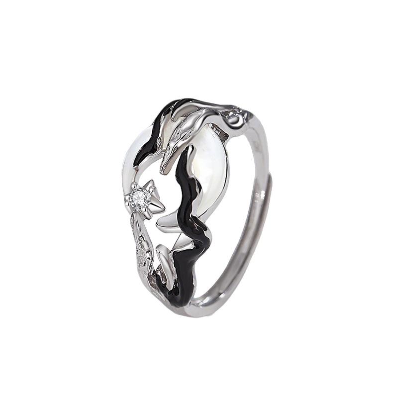Tichia Sunrise & Sunset Couple Rings - S925 Sterling Silver, Unique, High-End Open Design.