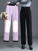 Women's Thickened Wool Denim High Waist Winter Pants - Plus Size Cashmere & Velvet Warm Cotton Elastic Pants