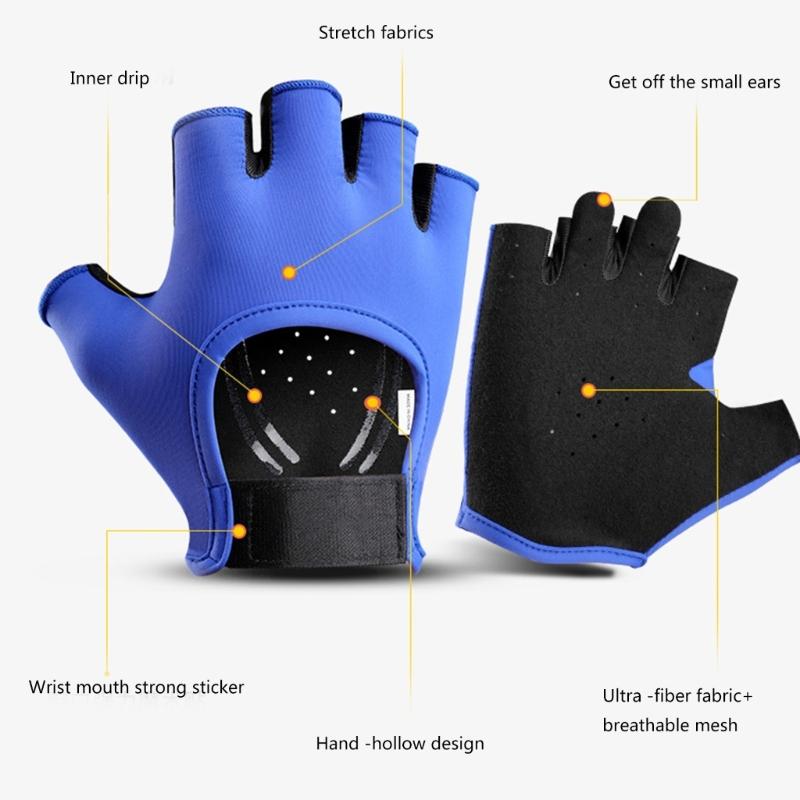 Atmungsaktiver Sporthandschuh Halbfinger Fitnesshandschuh Fingerloser Radhandschuh