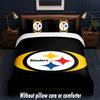Pittsburgh Steelers Design Bed Bedding Set 1 Duvet Cover + 2 Pillowcases Soft Breathable Household Bed Linens