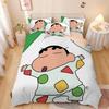 Kreslený Crayon Shin chan , Mikrovláknové ložní soupravy, Dětské ložní prádlo se zipem Pokojová dekorace Povlak na přikrývku pro teenagery dospělé