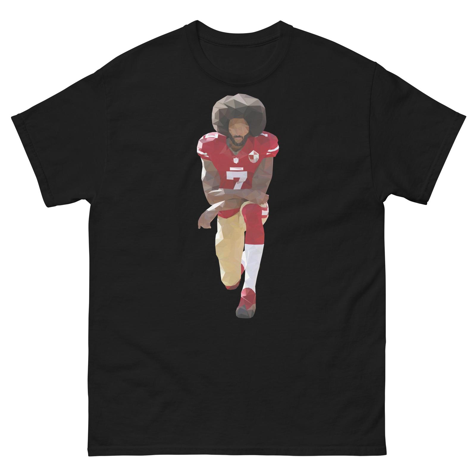 Colin Kaepernick Kneeling Low Poly Shirt S