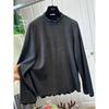 Women's Solid Color Extra-Large Long-Sleeve T-Shirt with Scalloped Edges - Autumn/Winter 2026 Collection