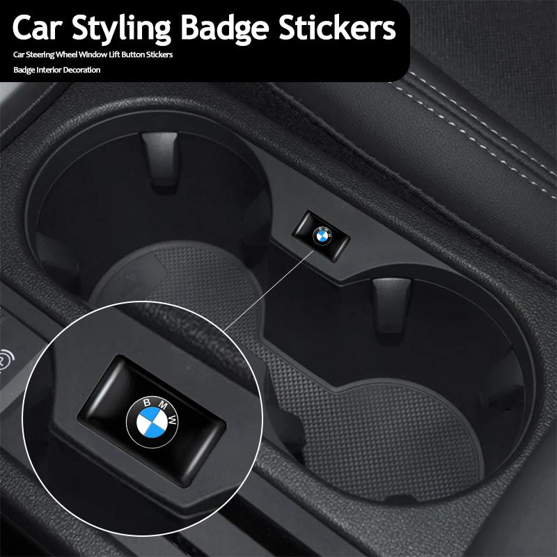 10pcs 3D Car Stickers Emblem Steering Wheel Badge Decals Auto Logo Styling For BMW Performance MINI F30 X3 F10 E90 F20 E46 E39 gzjm96
