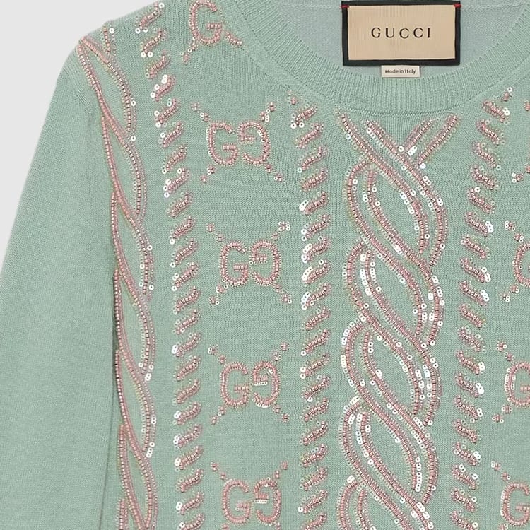 Gucci SS24 Knitwear Women's Cyan 773589-XKDUX-4853