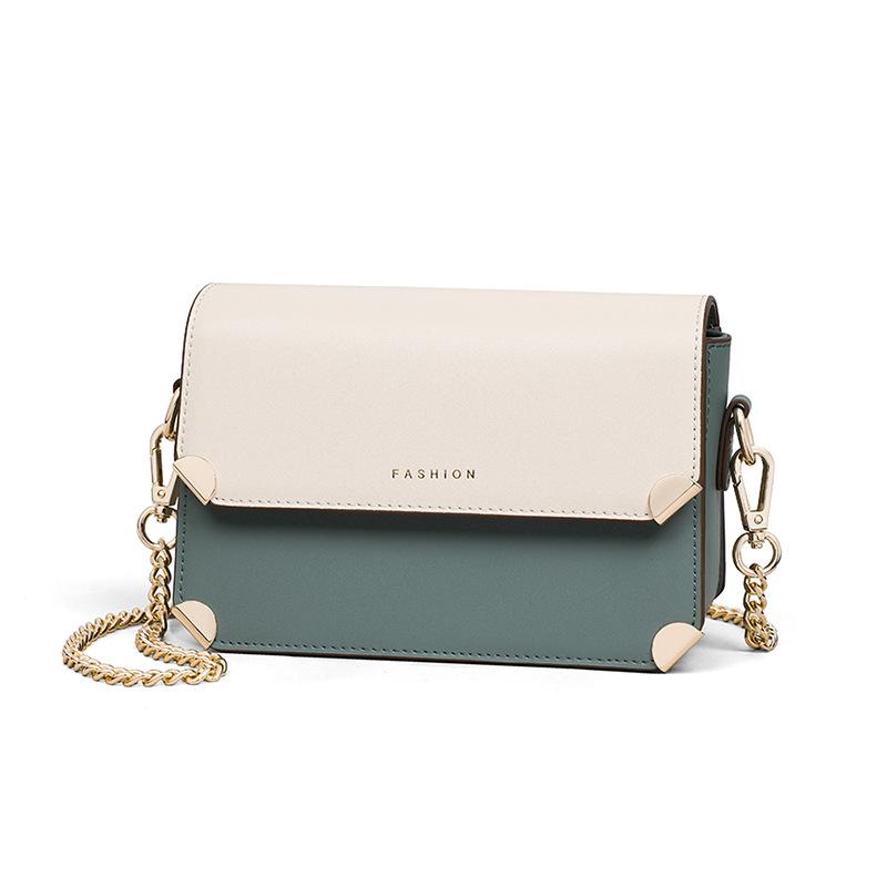 Bag Women'S Crossbody Versatile Fashion Shoulder Chain Saddle Bag Leather Small Square Bag Luggage