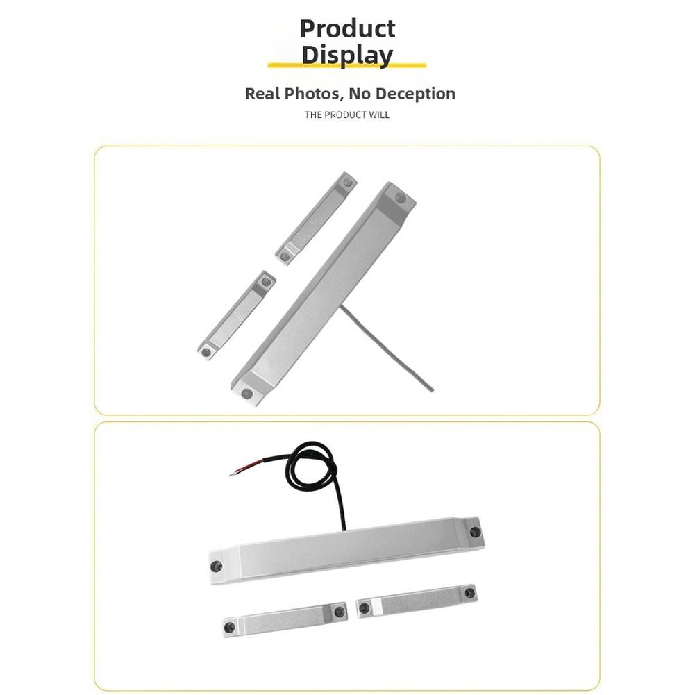 Double Door Magnetic Alarm Sensor with Wired Signal Output and Fireproof Construction for Security Applications