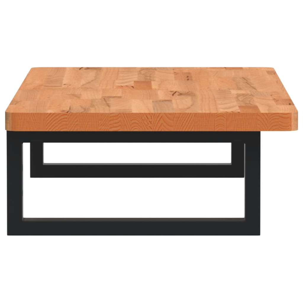 Wall Mounted Washbasin Shelf Steel Frame and Solid Beech Wood Top