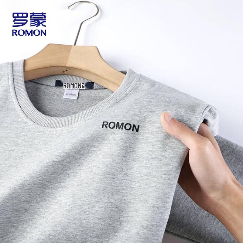 ROMON Men's Casual Round Neck Long Sleeve Sweatshirt