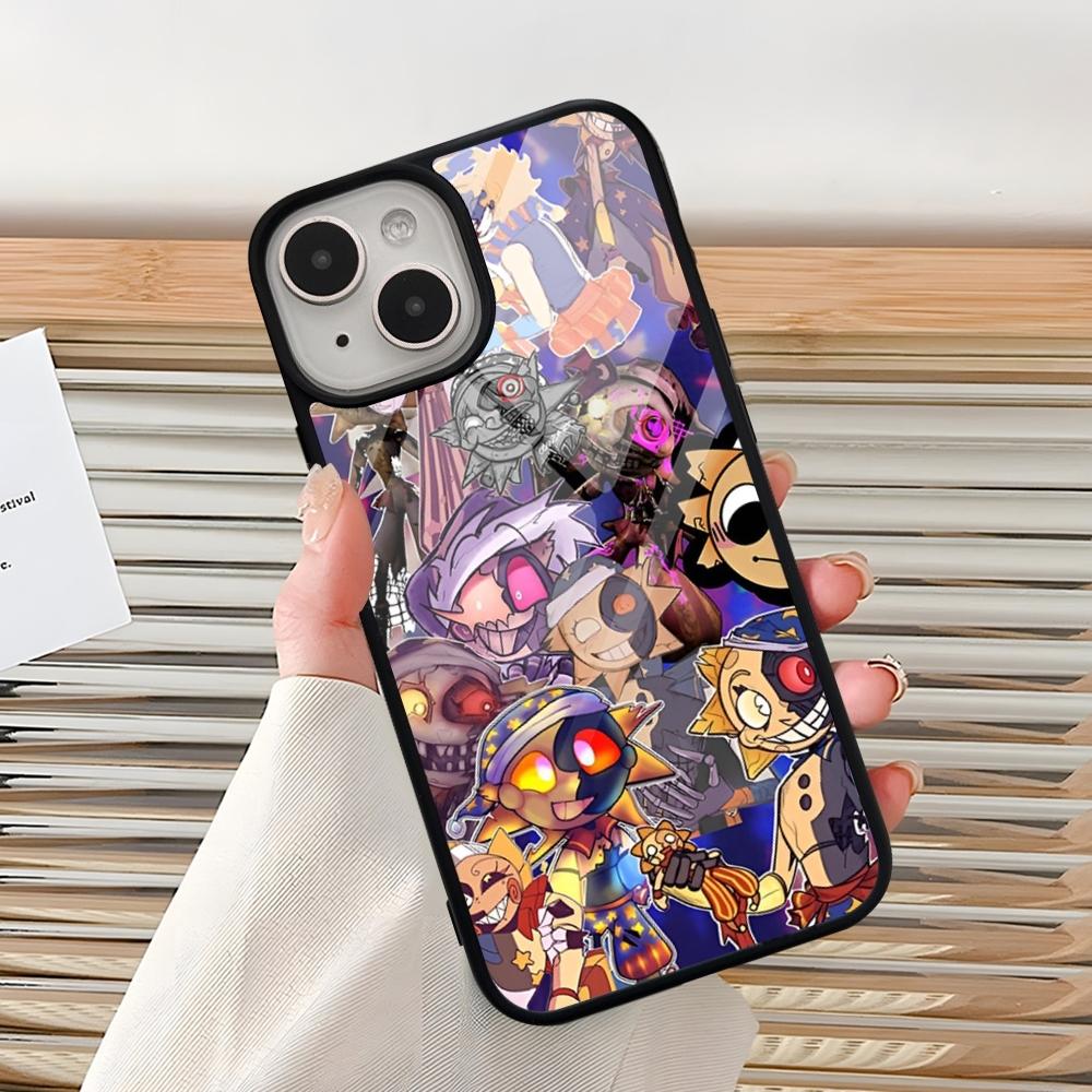 FNAF Sundrop Phone Case For Iphone 16 Pro 15 Pro Max 14 12 11 13 Mini 8 7 Plus X Xs XR PC+TPU Design Cover