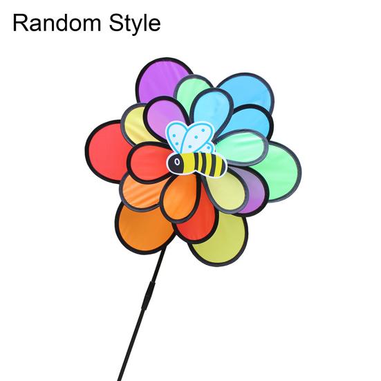 

Pin-wheel Funny Colorful Three Layers Bee Beetle Windmill Wind Spinner Pinwheels for Decoration Random Style