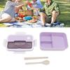 PP Lunch Storage Container 3 Compartment Thermal Lunch Box Portable Food Container  For Picnics