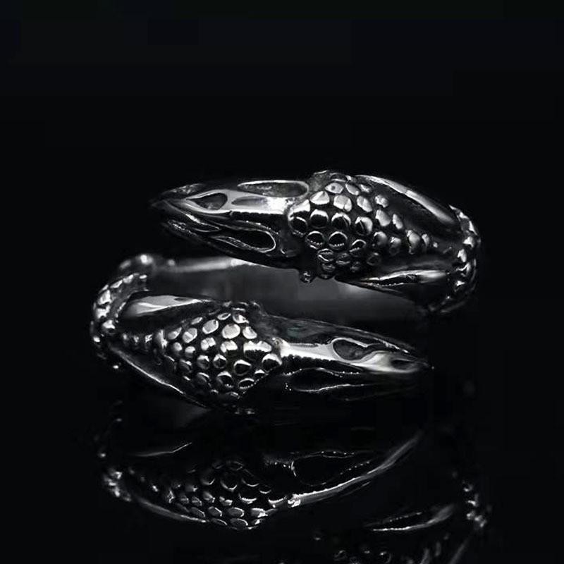 High Street Metal Ring Punk Style Star Angel Snake Eye Design Finger Jewelry