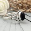 Black Onyx Oval Gemstone Handmade Designer Ring, 925 Sterling Silver, Bohemian Ring, Statement Ring, Women Ring