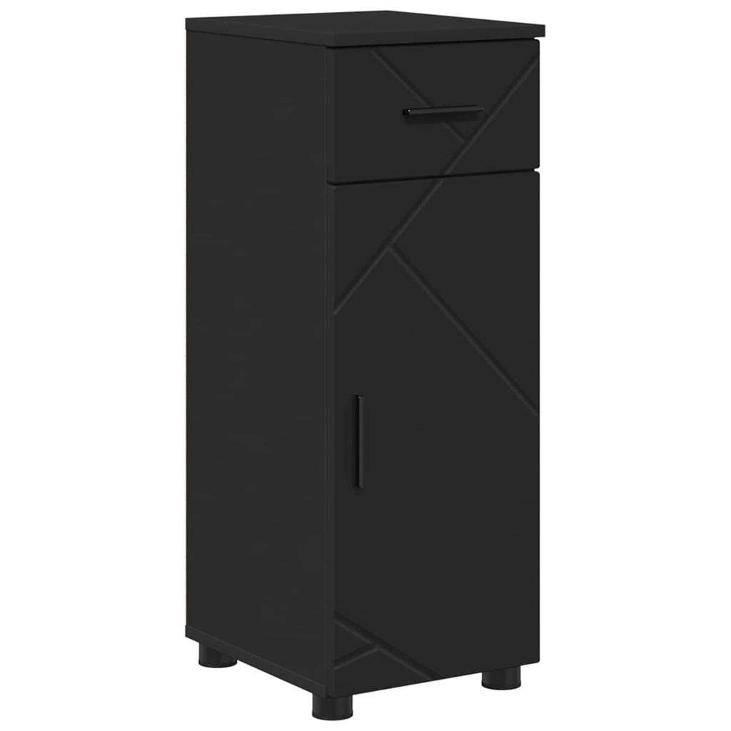Bathroom Cabinet Black 30 x 35 x 80 cm Engineered Wood Metal