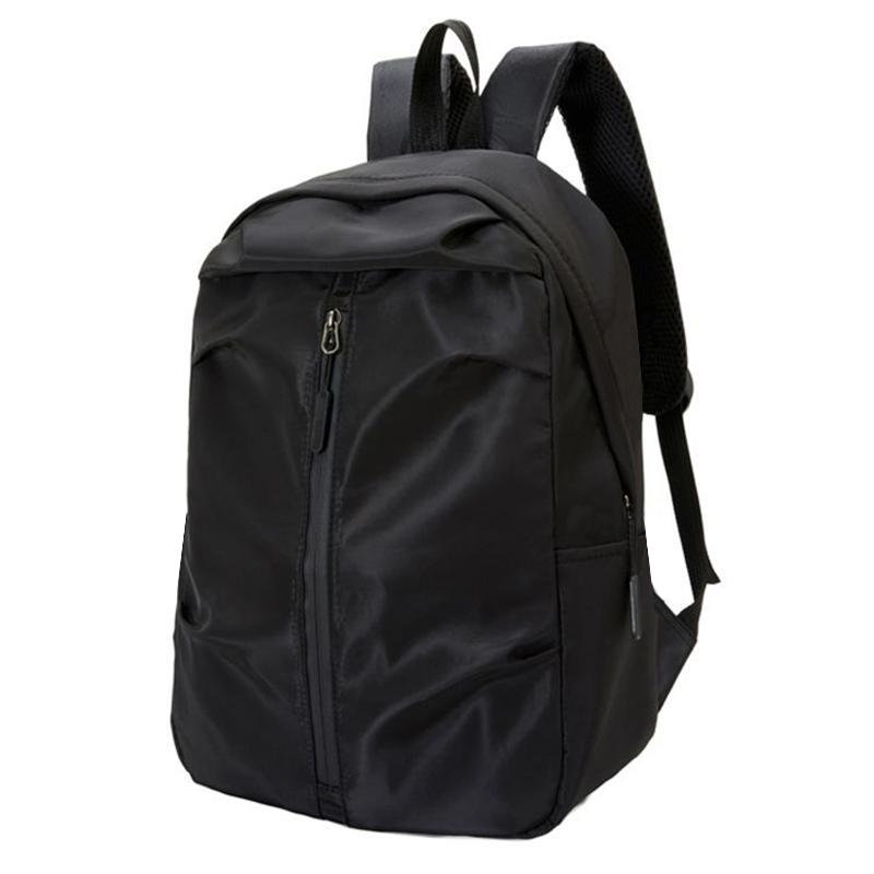 Men'S And Women'S Double Shoulder Bags With Plain Design, Vertical Zipper, Suitable For Traveling To School And Carrying Around.
