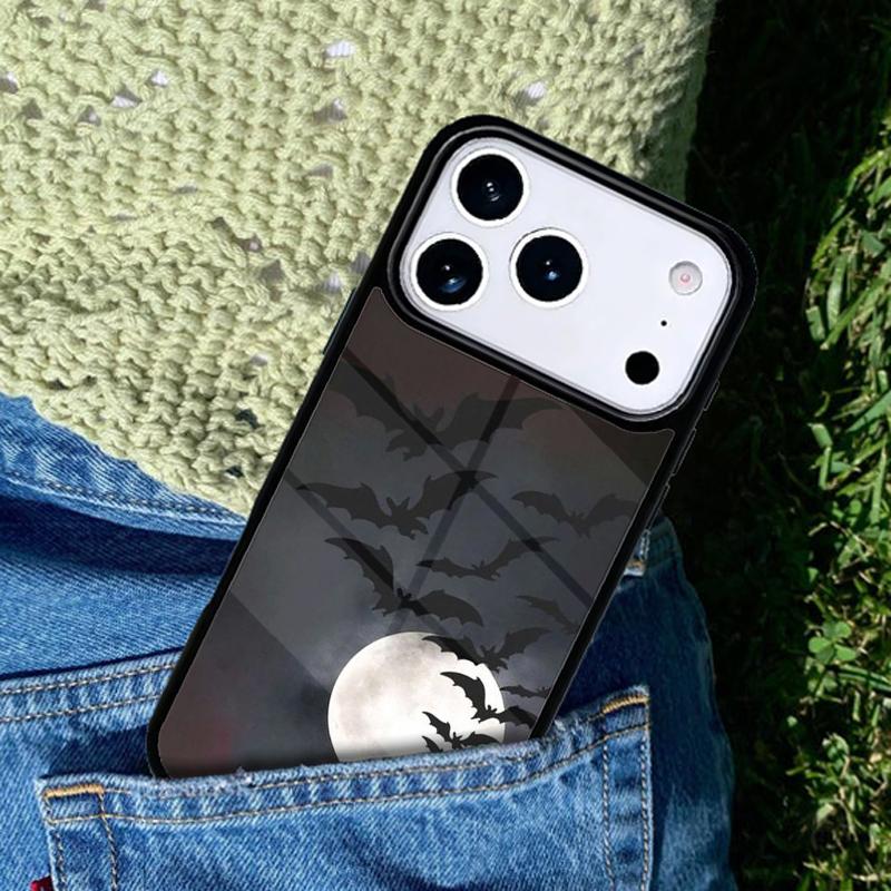 Gothic Horror Bats Full Moon phone case cover Compatible with for IPhone 17air 16e 15 14 13 12 11Pro Max 17 Air