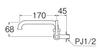 SANEI Kitchen Horizontal Swivel Lever Suitable for Inland and Cold Double (San-ei) Faucet, Handle, 90-degree Open/Close, Climates, Convenient, Thread,