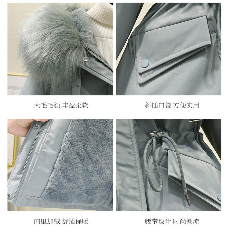 Velvet winter new pie overcomes versatile cotton-padded clothes women's short cotton-padded clothes loose coat cotton-padded jacket