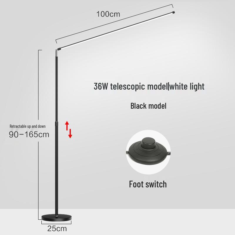 Retractable Super Bright LED Floor Lamp for Living Room, Bedroom, Bedside, Reading, Piano, and Eyelash Extension
