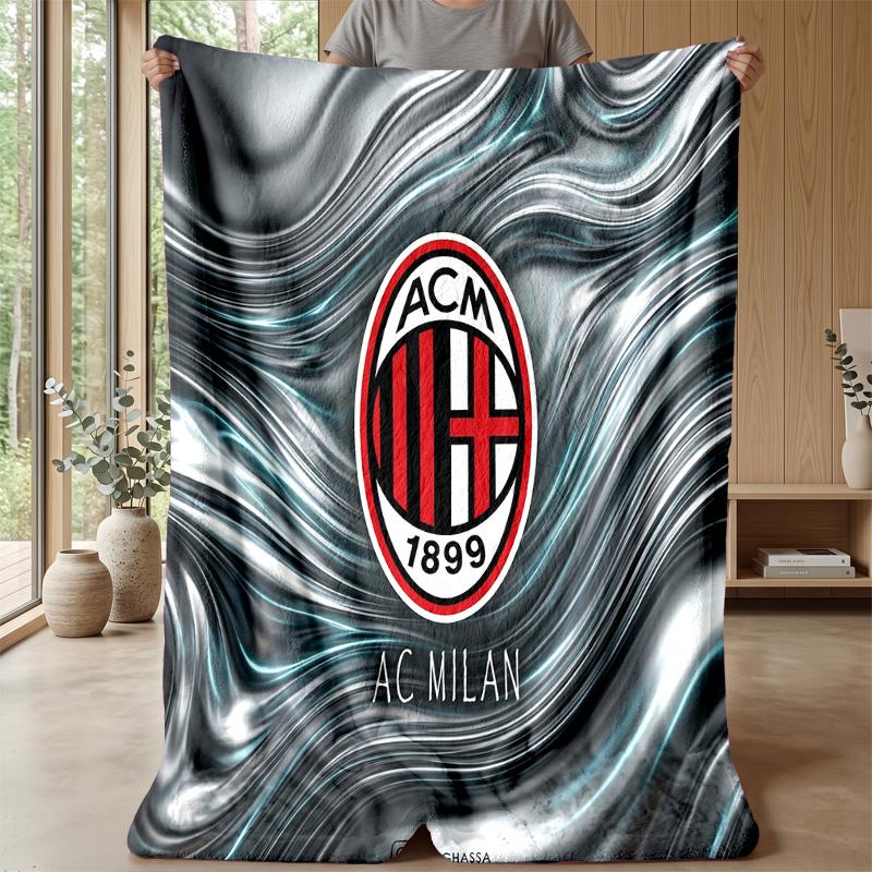 AC Milan Theme blanket Soft Flannel Blanket Plush Throw Blanket Cozy Sofa Bed Blanket for Home Decor