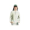 Li Ning CF Comfort Letter Splicing Color Block Stand Collar Casual Simple Long Sleeve T-Shirt Women Tops ATLV208-2