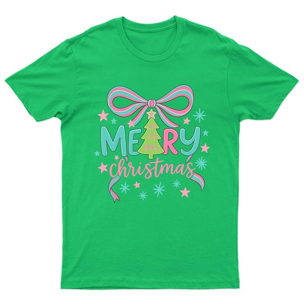 Meary Christmas Holiday Bow TShirt Unisex Gift Retro Funny Unisexs Vintage