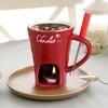 Chocolate Fondue M UG Fondue Set Fondue Ceramic Melting Cup Butter Heater Heating Tea Light Melting for Candy and Chocolate