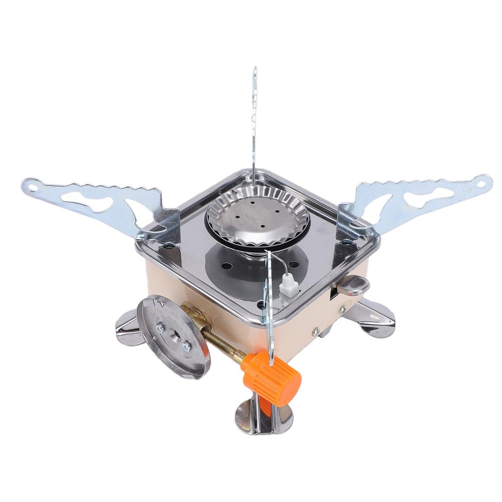 Portable Camping Stove 2800W Stainless Steel Foldable Mini Butane Gas Stove with Electronic Ignition for Hiking Picnic