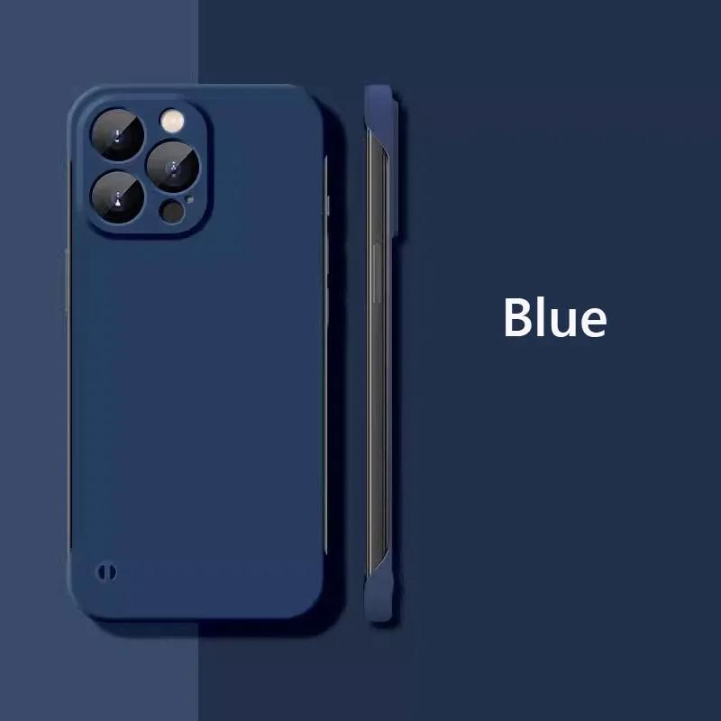 Frameless Slim Matte Hard Back Cover Case For iPhone 15 16 Pro Max 14Pro Plus 14 13 12 Pro Max 15Pro ShockProof Coque