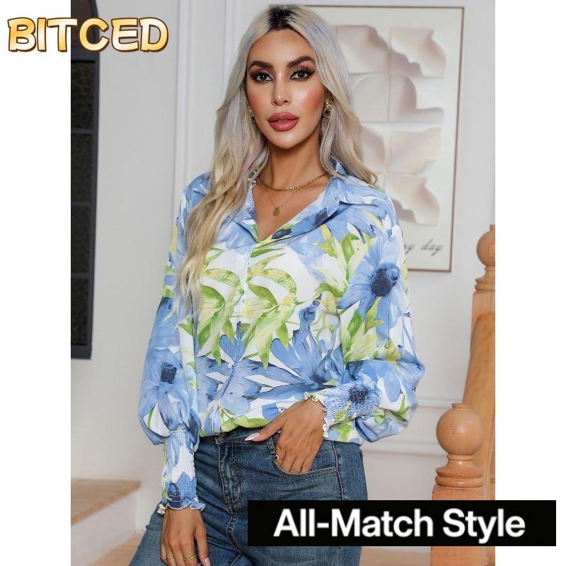 BITCED Camicette e camicie con collo a polo, casual, alla moda, da donna