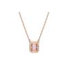 Swarovski Achtkantiger Schnitt Roségoldbeschichtete Halskette Damen Halsketten 5640291