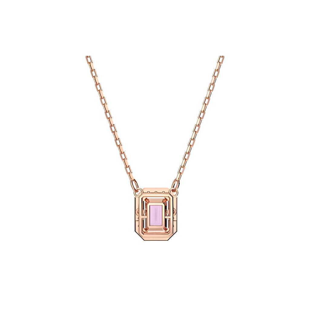 Swarovski Achtkantiger Schnitt Roségoldbeschichtete Halskette Damen Halsketten 5640291