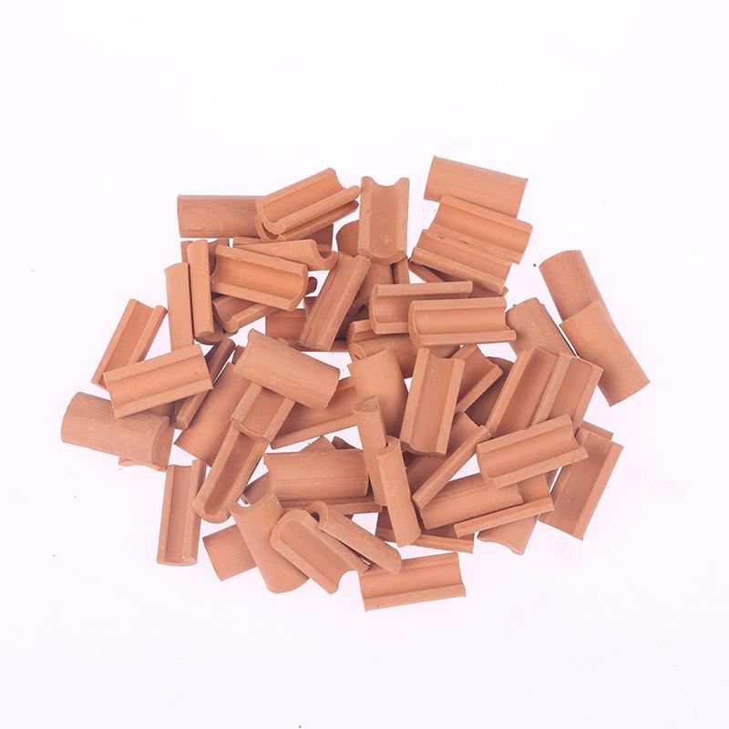 60 ks mini strešných škridiel na terénne úpravy miniatúrne škridly pre domček pre bábiky 1/16