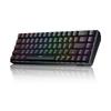 Dierya DK68 Wireless Gaming Keyboard 68 Blue Mechanical RGB Full Key Compatible with English Layout - 2.4G/Bluetooth/USB-C Connection, 60% Layout,