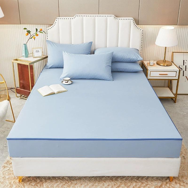 New Enclosed Waterproof Home Mattress Cover Soft Breathable Bed Cover for Single or Double Bed