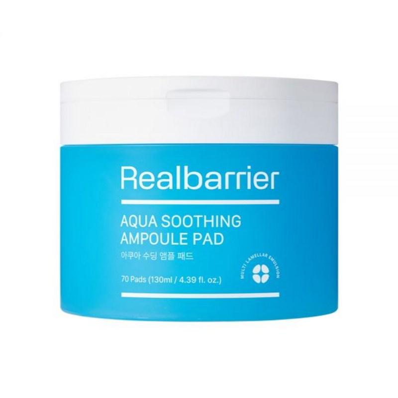 Real Barrier Aqua Soothing Ampoule Pads 70 Sheets, 2 pcs, 70 Sheets
