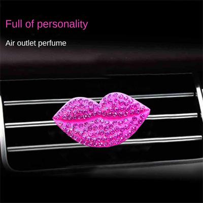 2PCS Brace Fashionable Universal Simple Installation Rhinestone Inlay Car Interior Car Perfume Clip Gentle Creative