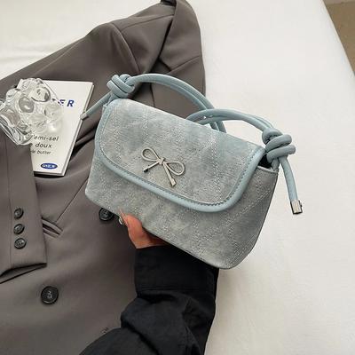 Damen Schultertaschen Neue Mode Schleife Handtasche Damen Elegant PU Leder Bankett Abend Achseltaschen
