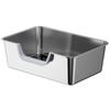 Large Stainless Steel Top-Entry Cat Litter Box with Anti-Splash Design and Deodorizing Features