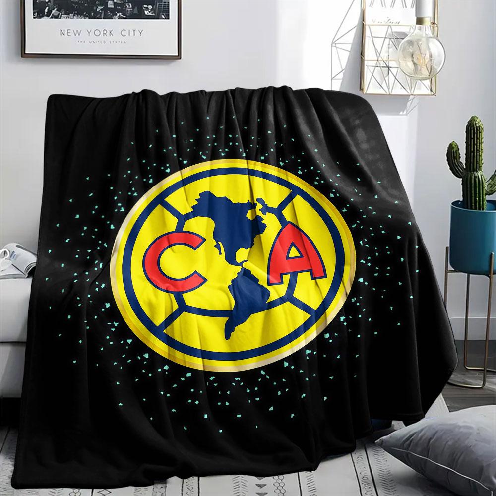 1PC Club America Patterned Flannel Blanket Suitable For All Seasons for Home Decor Warmth and Comfort Gifts Holiday Present